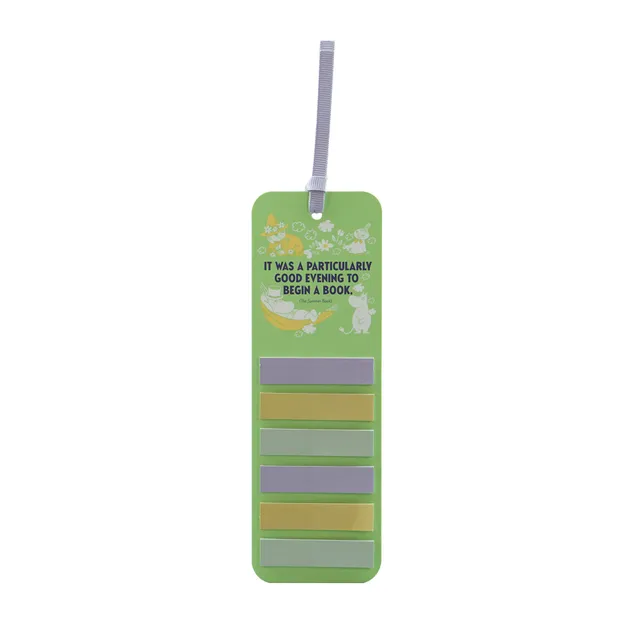 Moomin Daydreaming marque-page sticky tabs vert