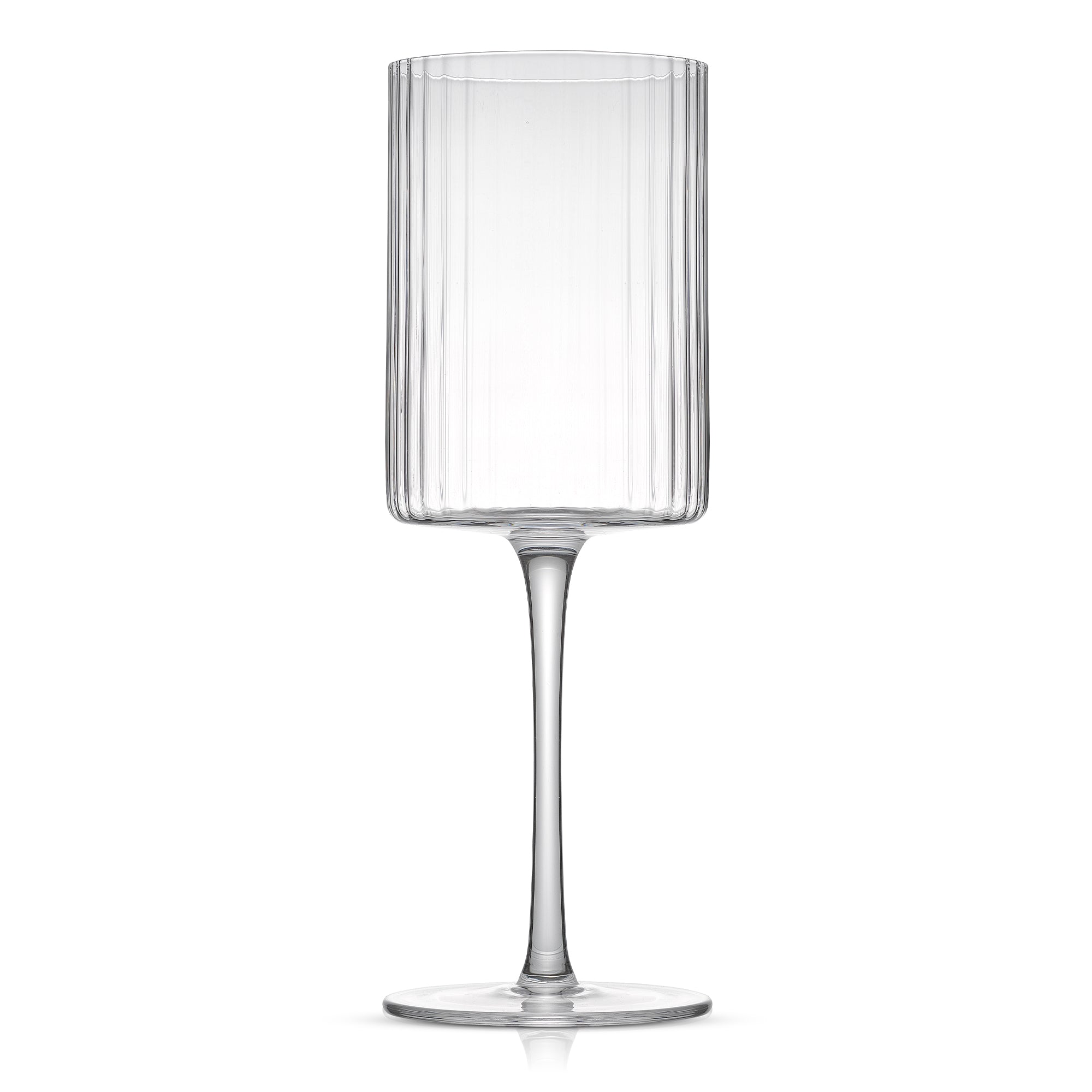 JoyJolt Elle verre vin rouge 48 cl lot de 2 strié