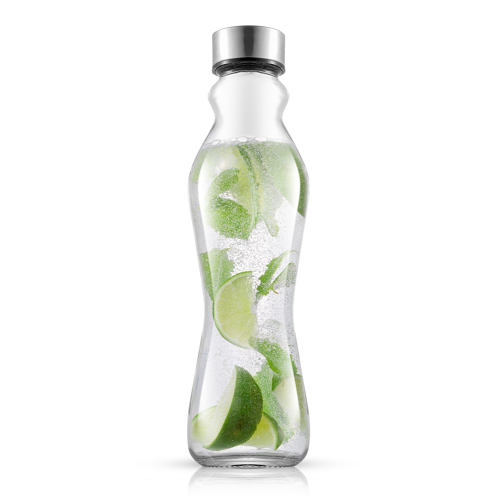 JoyJolt Spring Bouteille verre 52 cl lot 6 inox