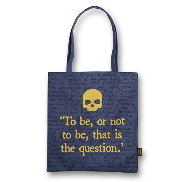 HMB Shakespeare Hamlet tote bag coton recyclé bleu