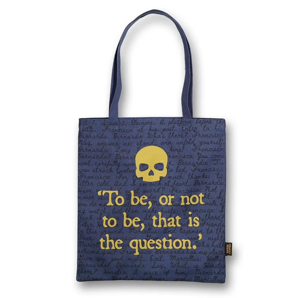 HMB Shakespeare Hamlet tote bag coton recyclé bleu