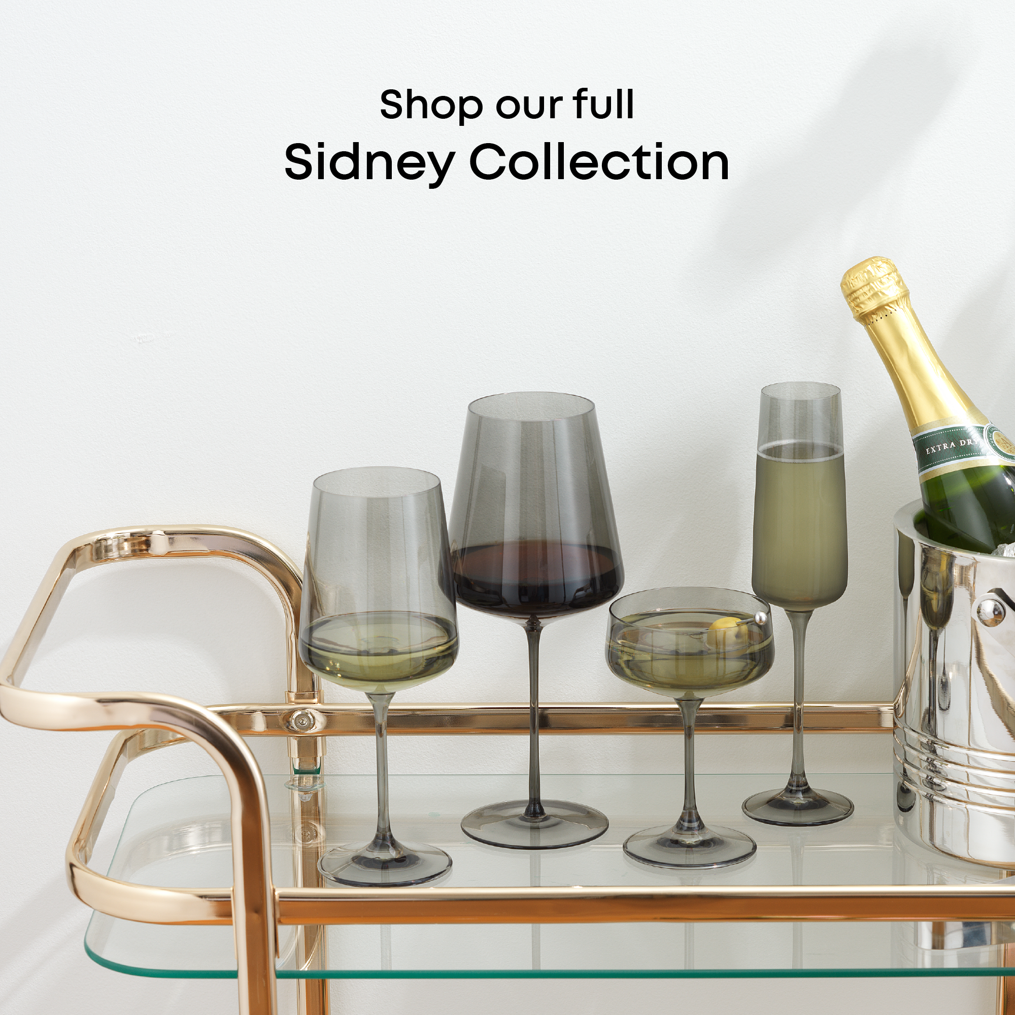 JoyJolt Sidney set 16 verres à vin fumé cristal