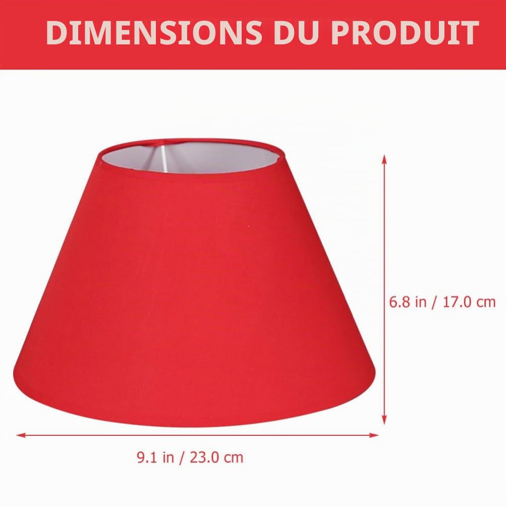 Alipis abat-jour tissu rétro E27 23 cm tambour