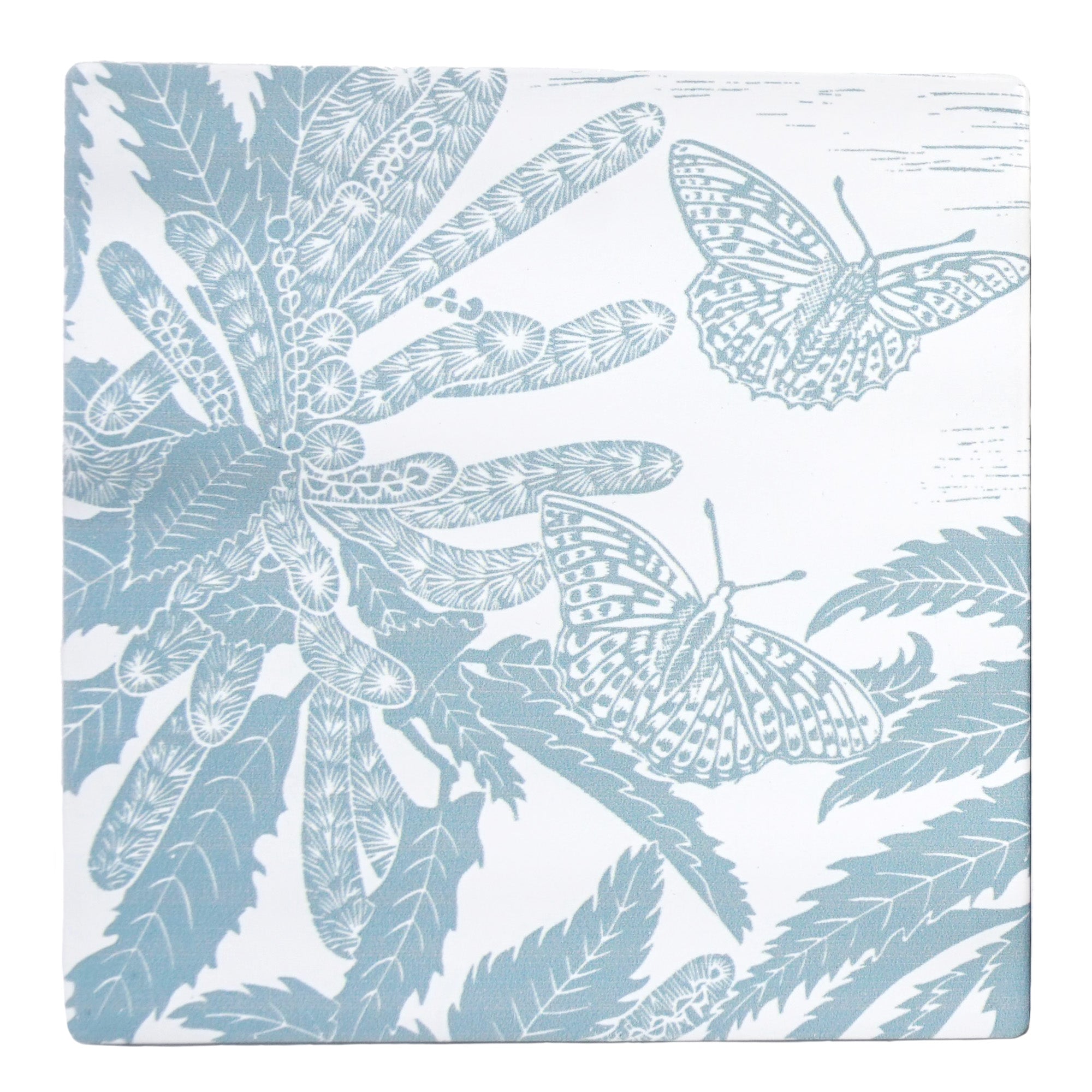 HMB Kate Heiss dessous-de-verre céramique bleu lot 2