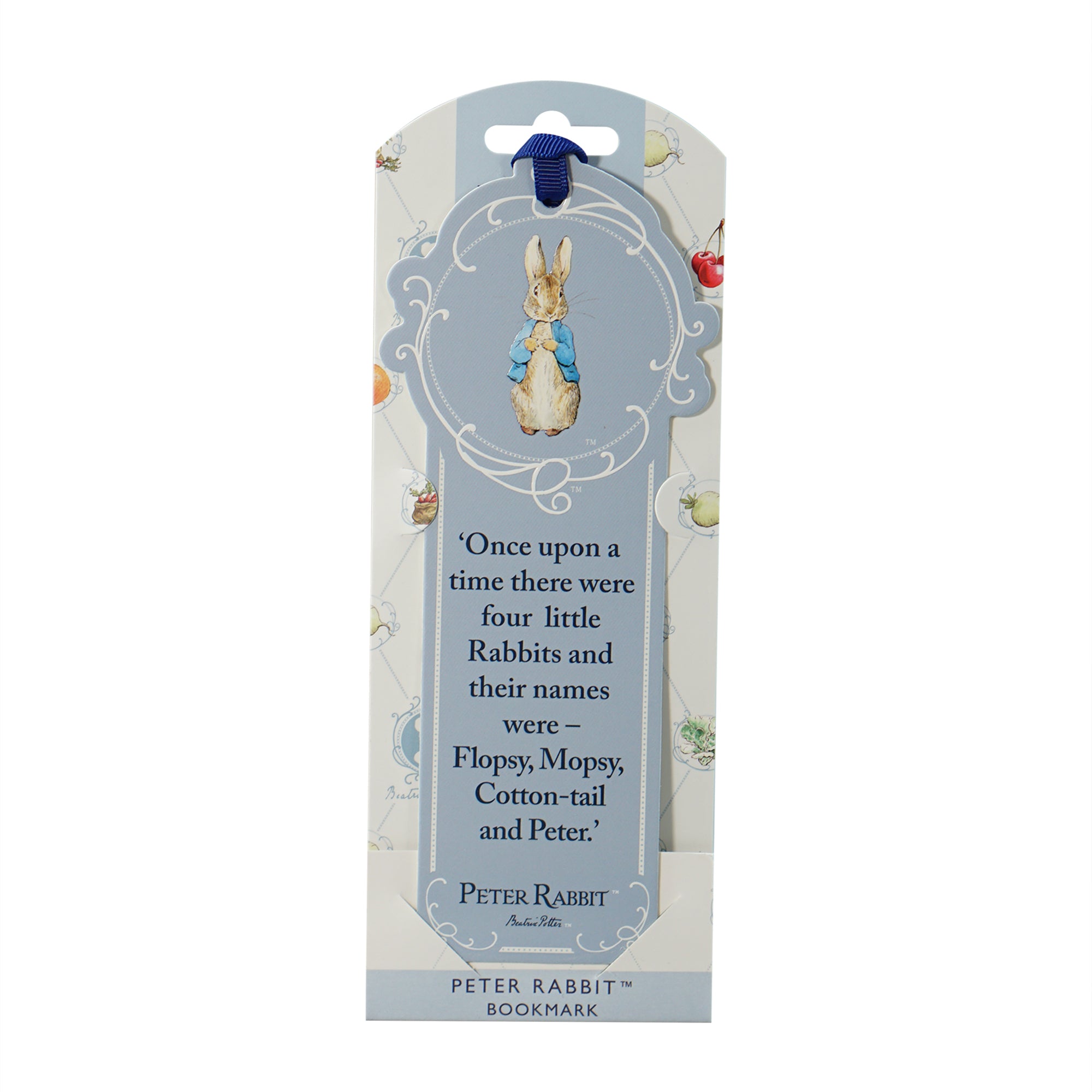 Peter Rabbit Once Upon marque-page papier 18 cm bleu