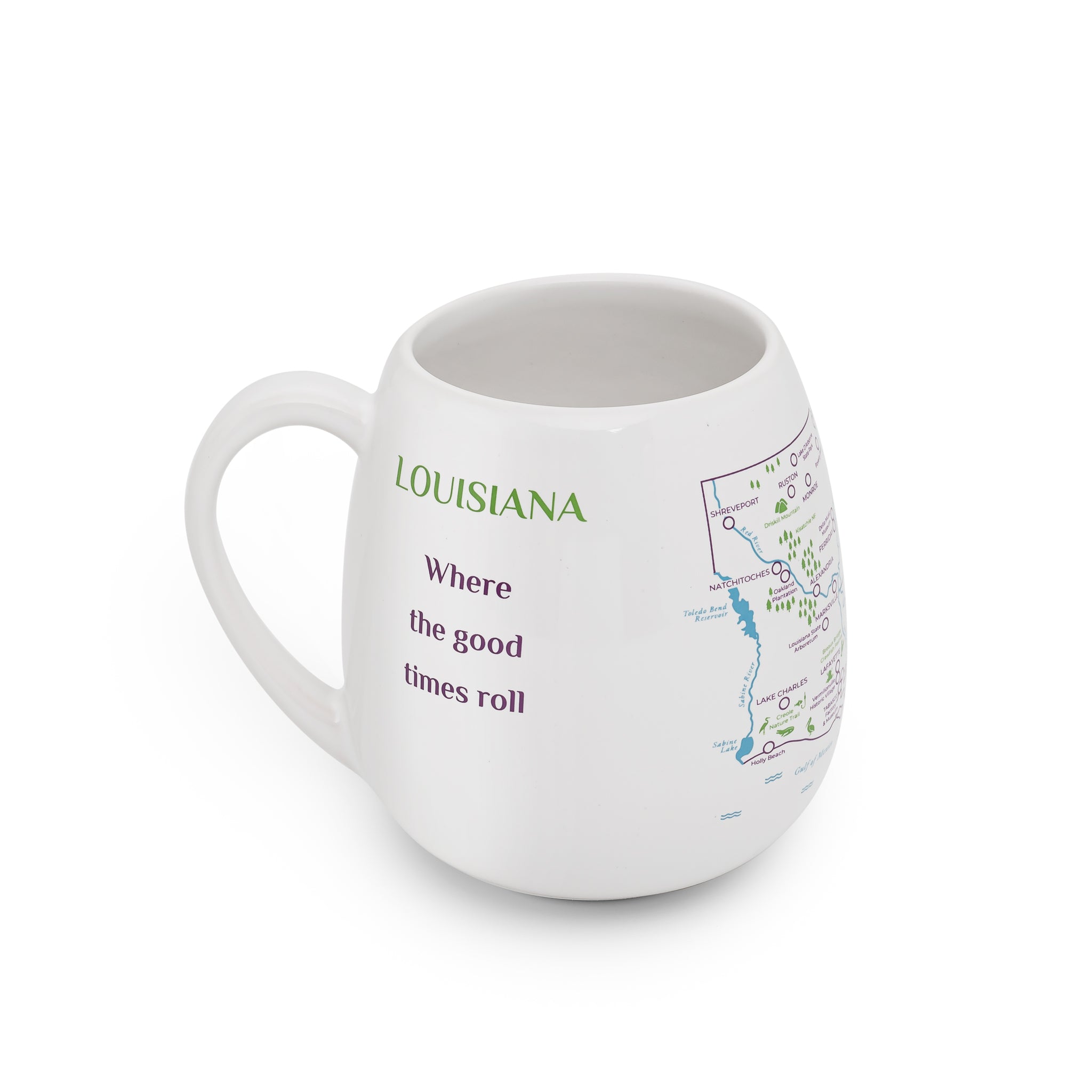 Trouvaille Global Louisiana Map mug voyage à colorier