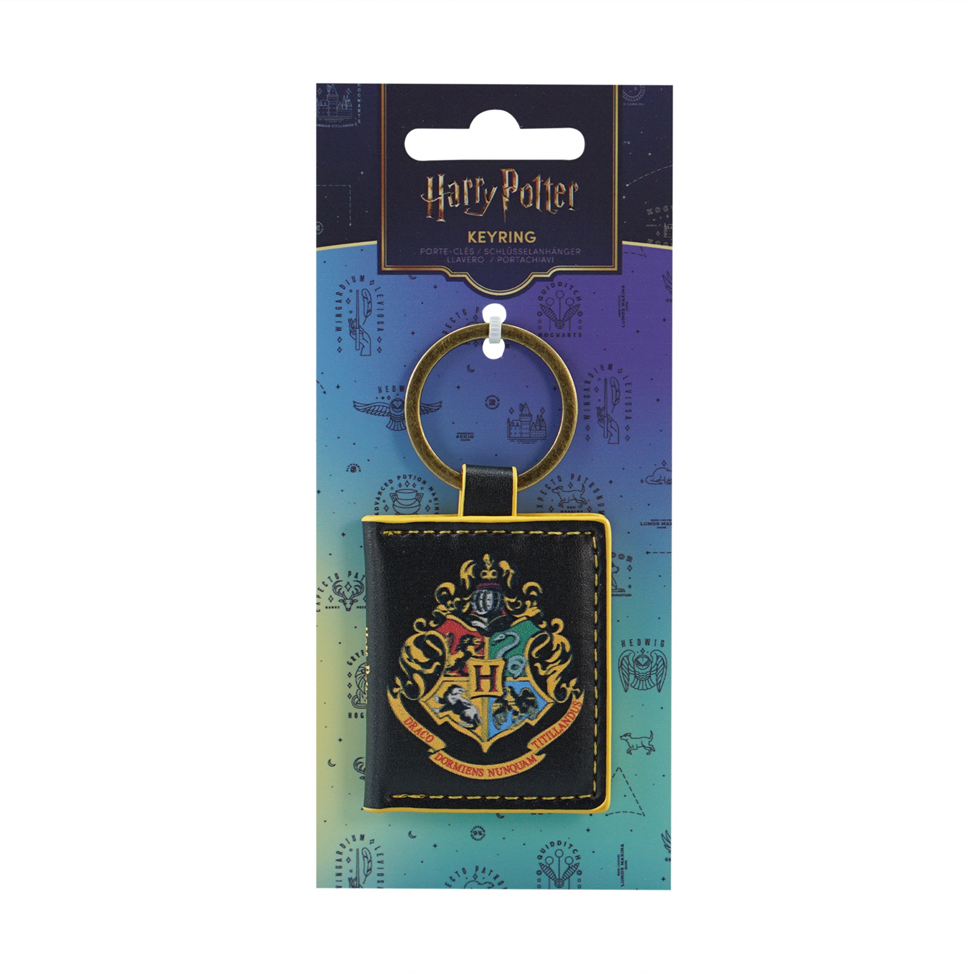 HMB Harry Potter Hogwarts porte-clés cuir vegan noir