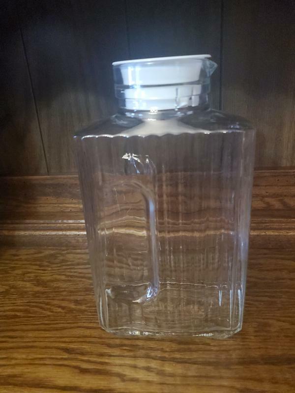 JoyJolt carafe en verre 1,18 L 40 oz avec couvercles