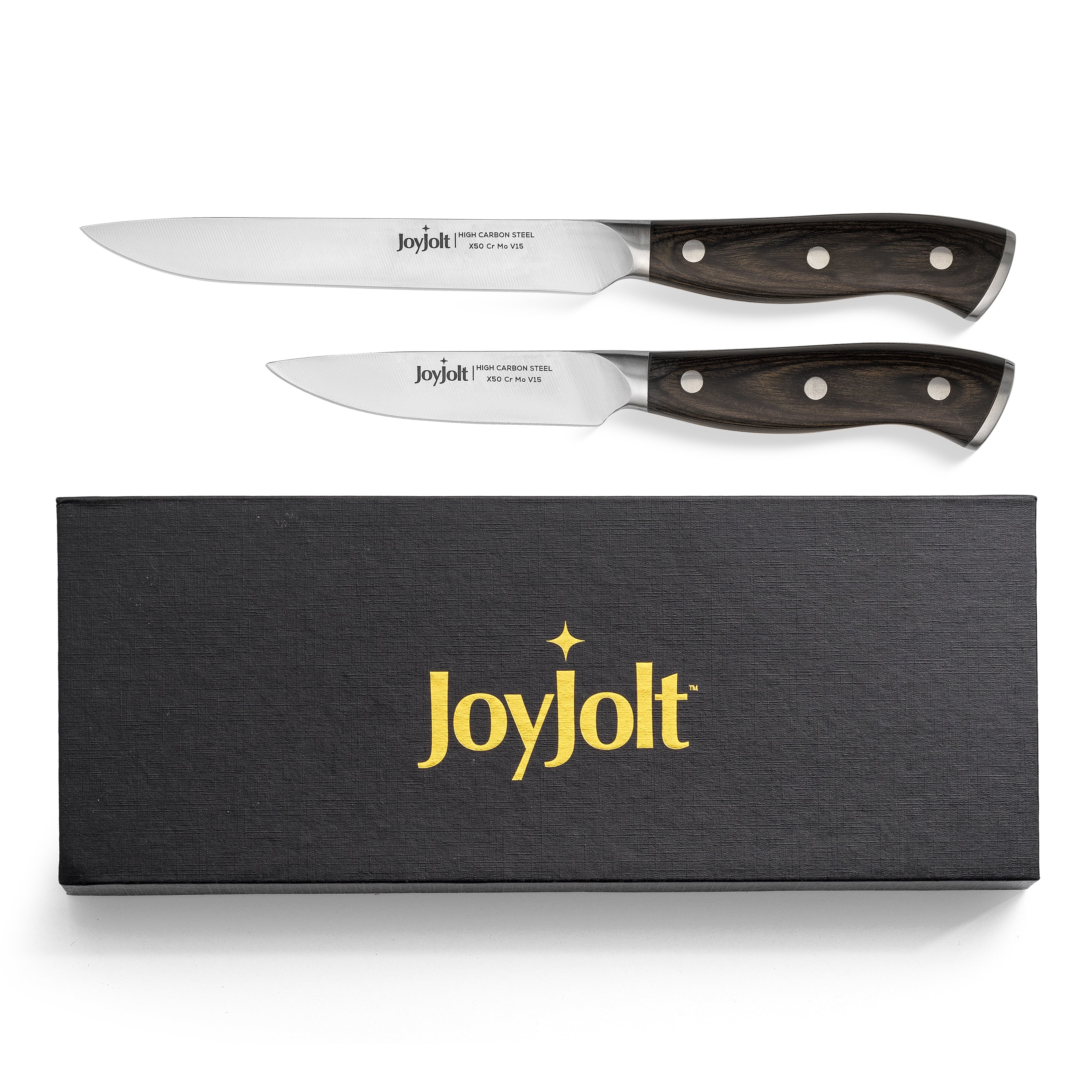 JoyJolt couteaux utility haute carbone lot de 2