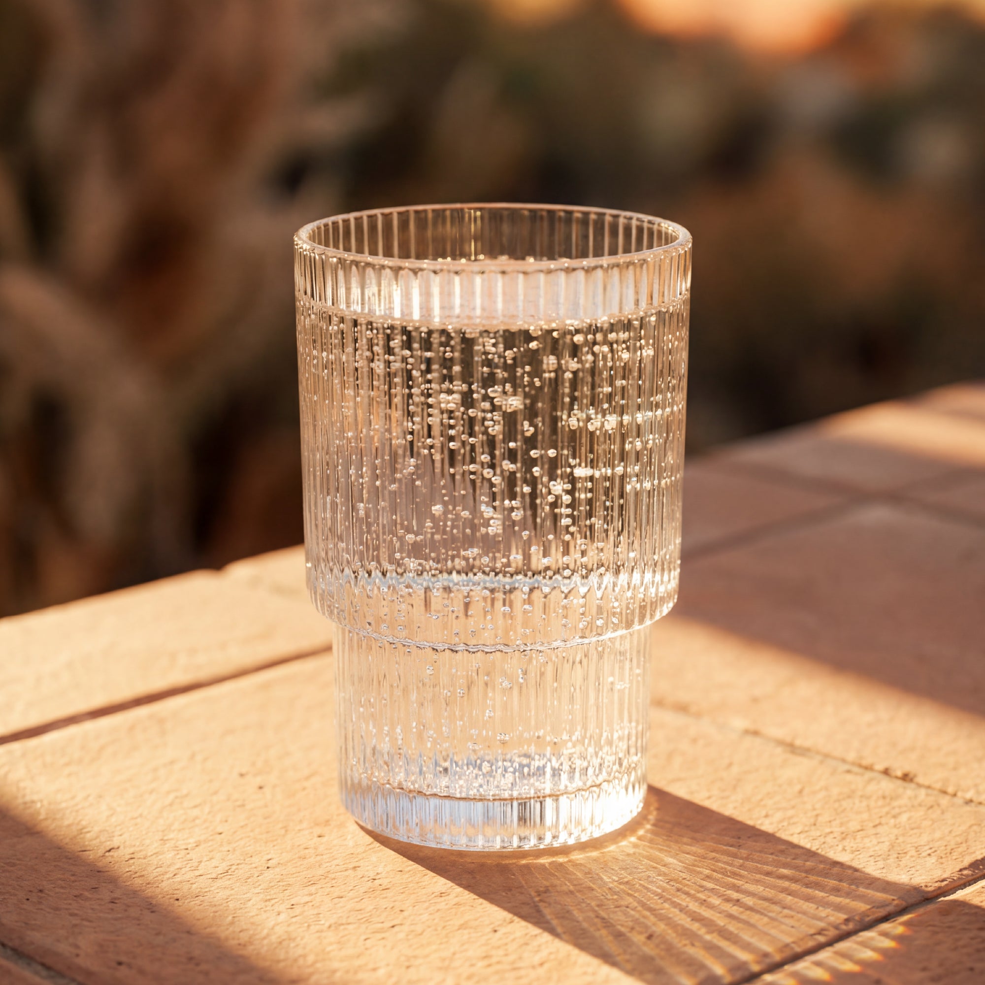 JoyJolt Bloom verres striés lot de 12