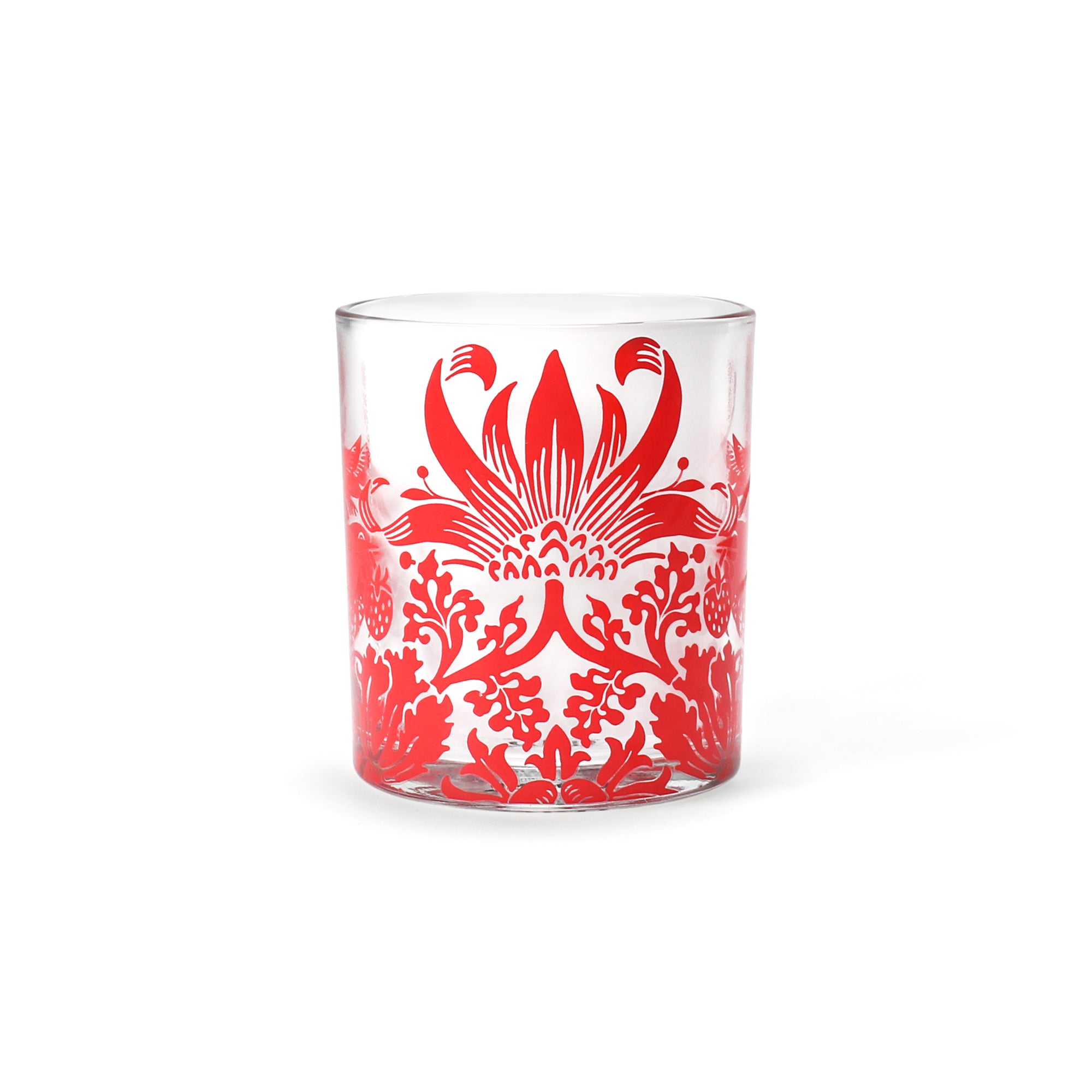 William Morris Strawberry Thief verre 30cl framboise