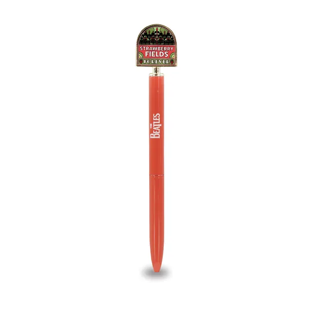 The Beatles Strawberry Fields stylo métal rouge 14 cm