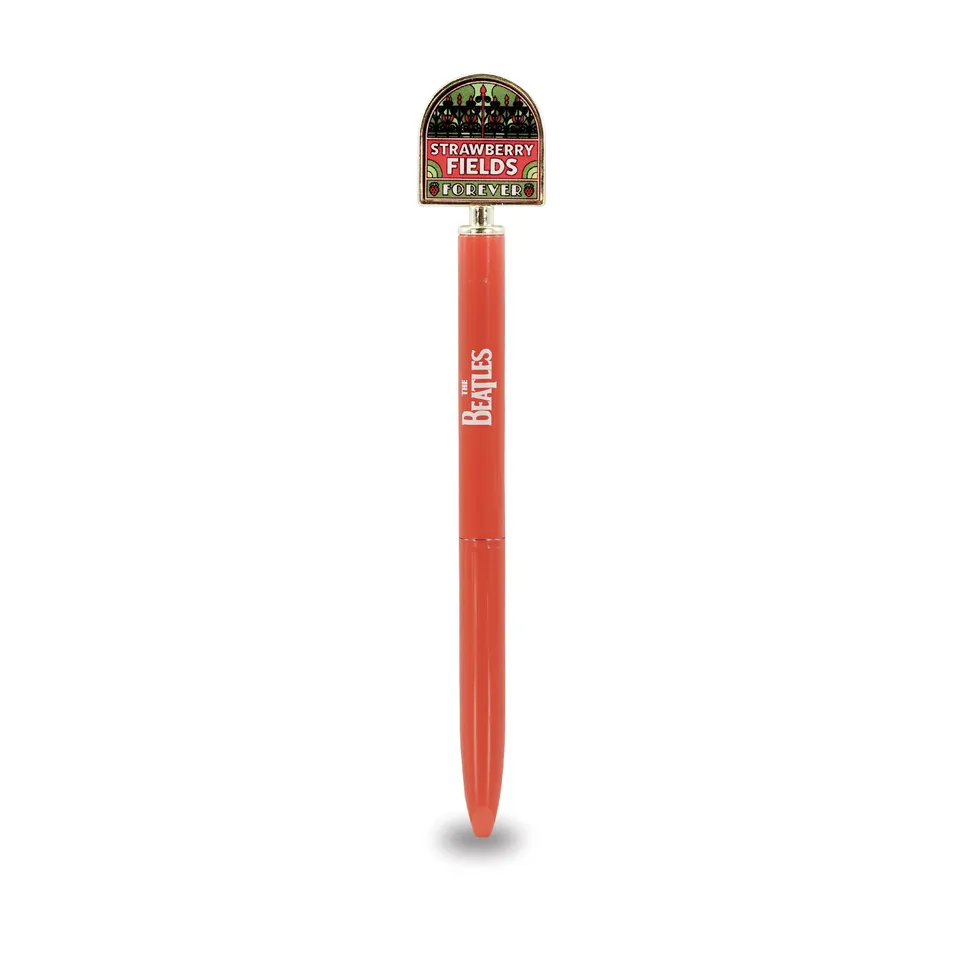 The Beatles Strawberry Fields stylo métal rouge 14 cm