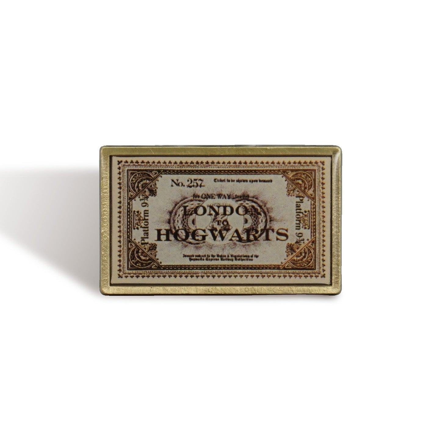 Harry Potter London Hogwarts pin's ticket crème