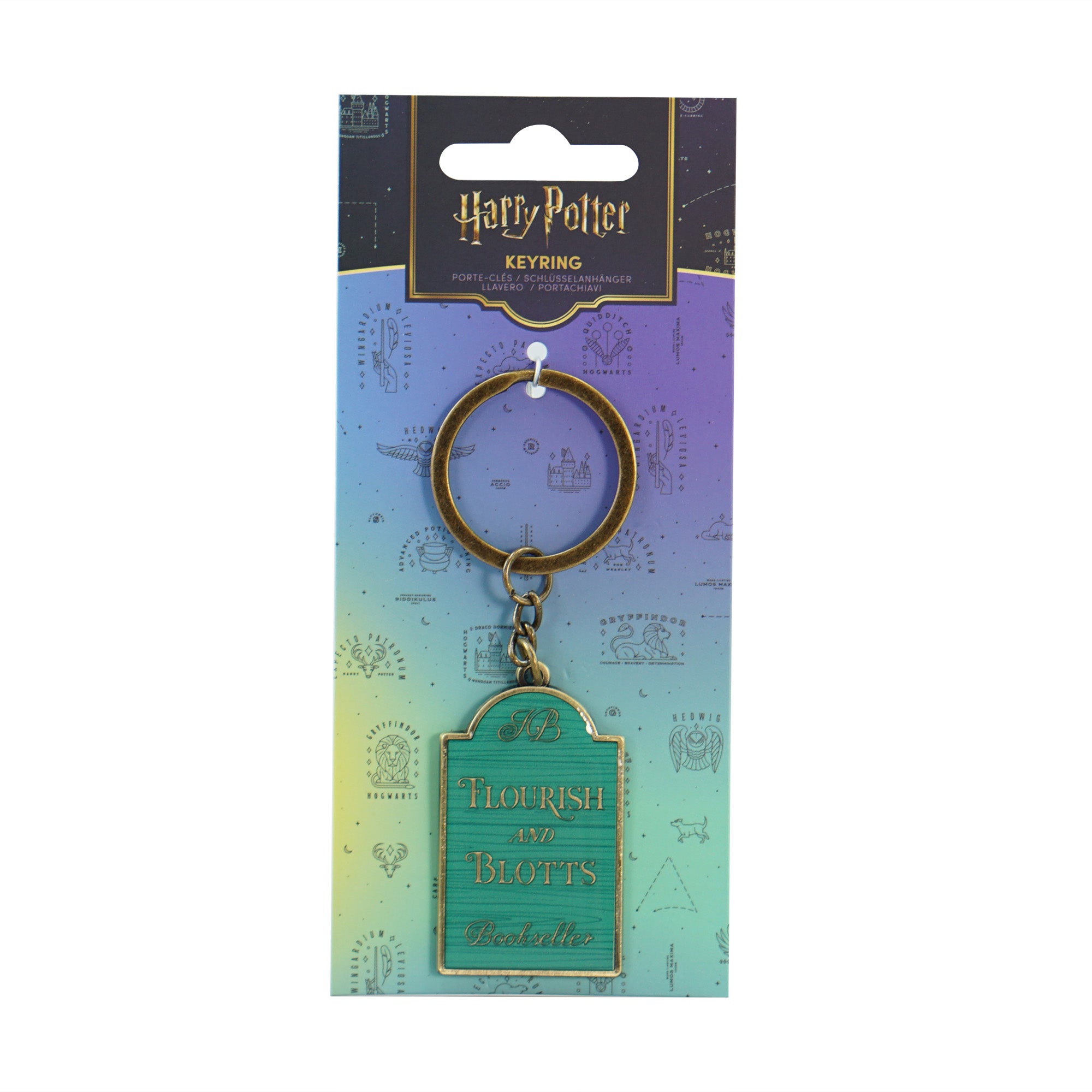 Harry Potter Flourish and Blotts porte-clés métal vert