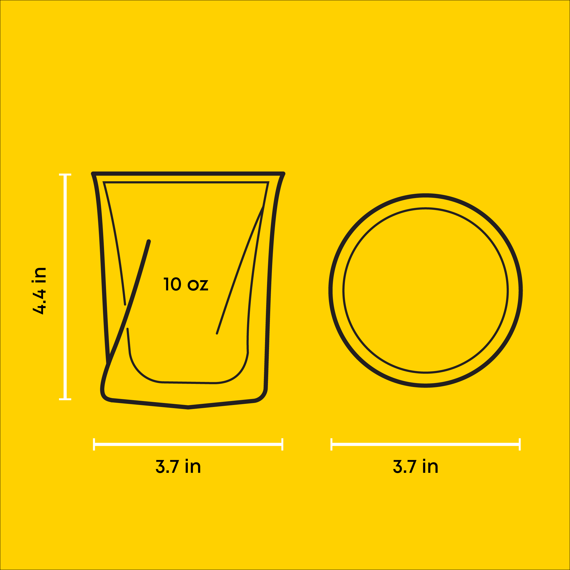 JoyJolt Lacey verre whisky double paroi 30 cl lot de 2