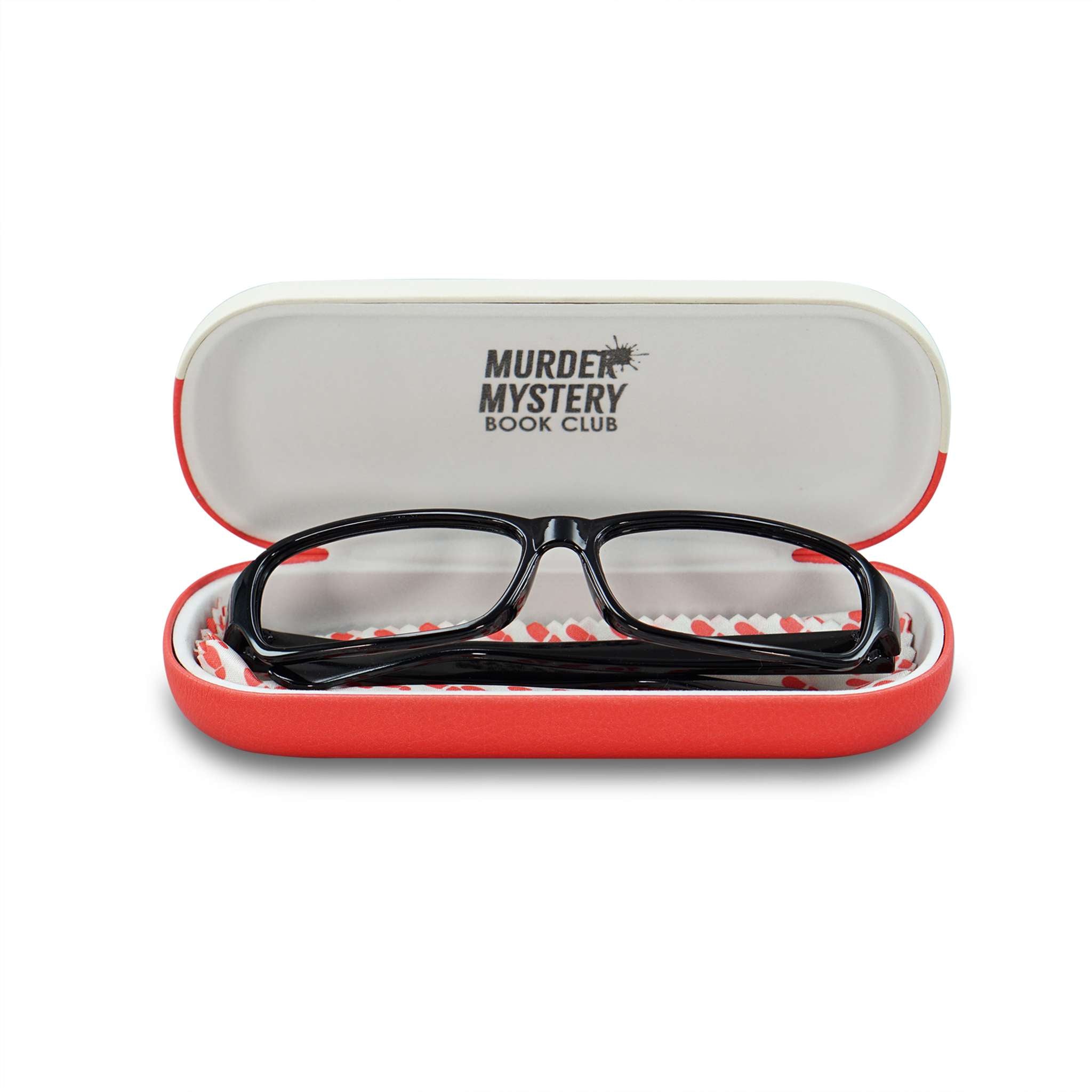 Murder Mystery Club étui lunettes rigide rouge