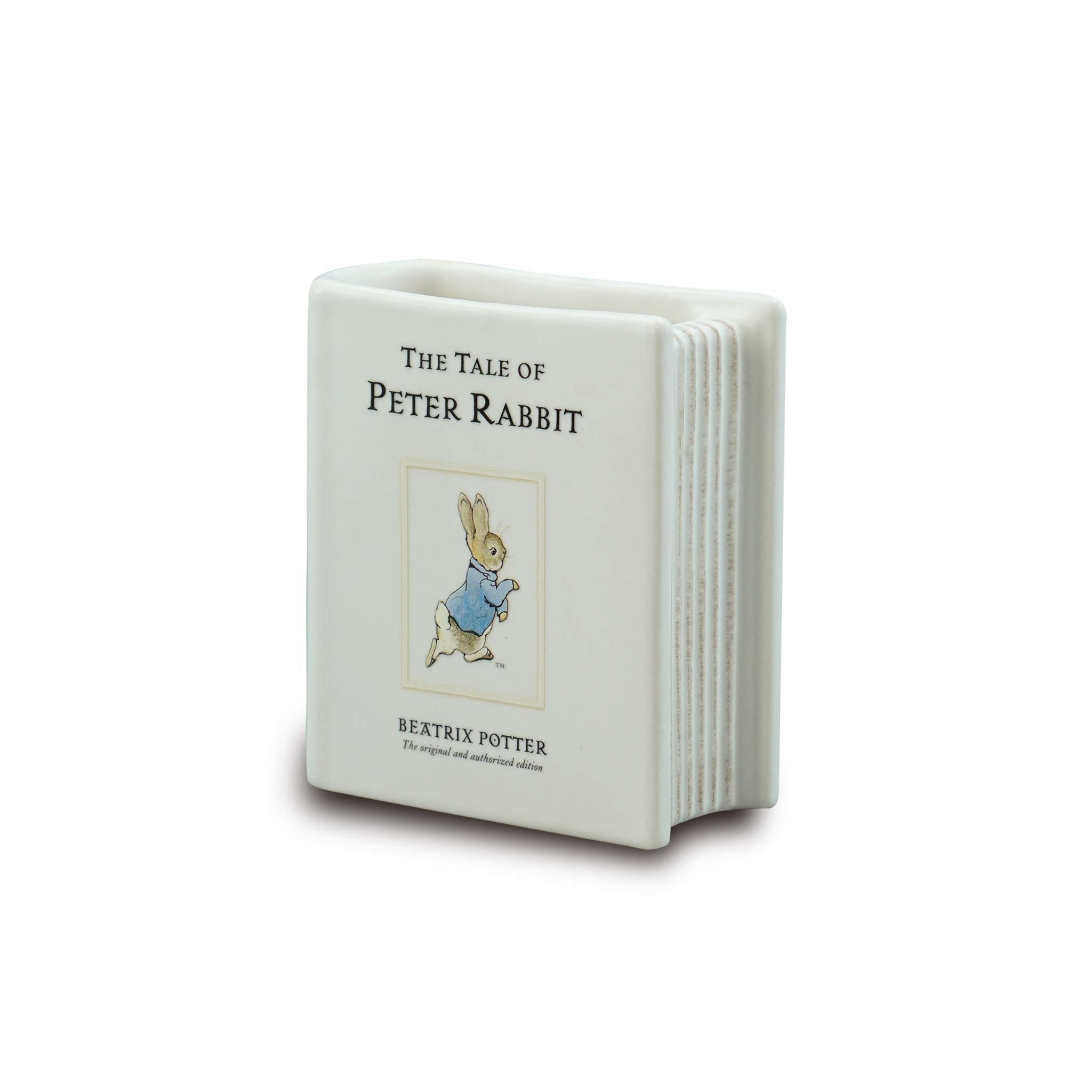 Peter Rabbit pot livre céramique blanc 10 cm