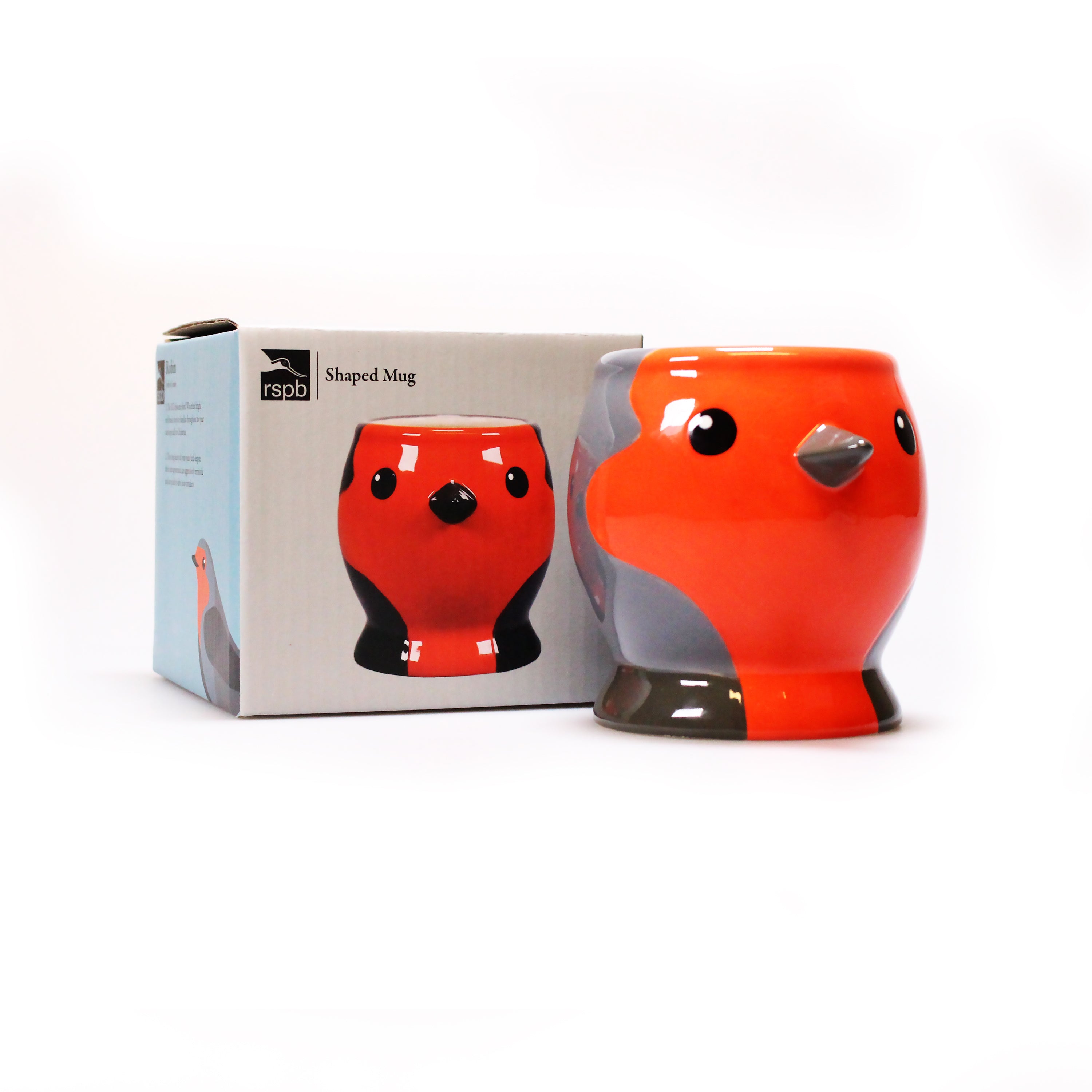RSPB Robin Birds mug céramique rouge 40 cl coffret