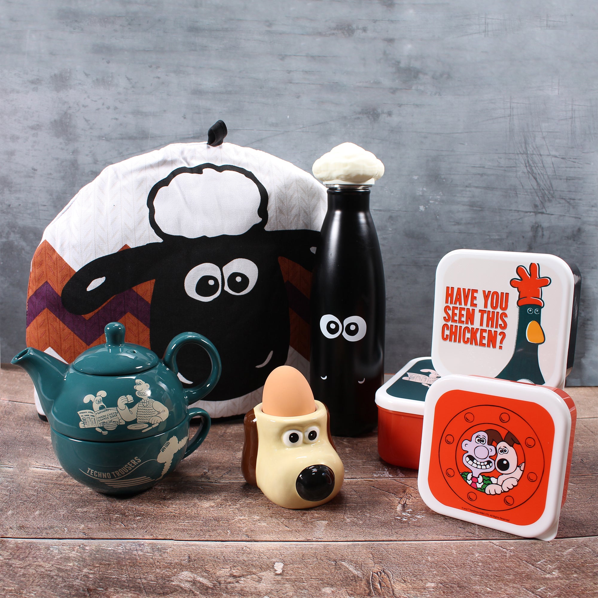 Wallace & Gromit Shaun 3D gourde inox 500ml noire