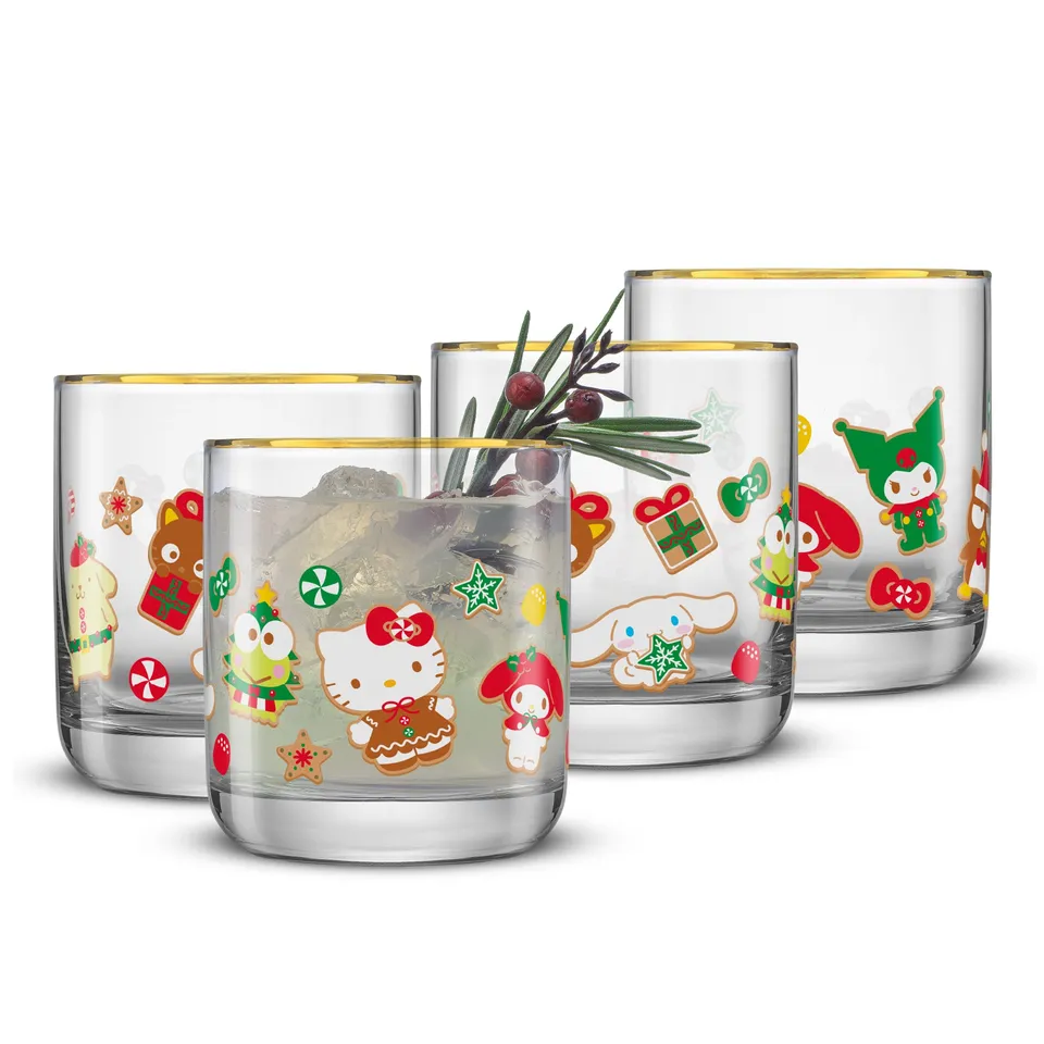 JoyJolt Hello Kitty Friends Verre Court 30 cl Lot 4
