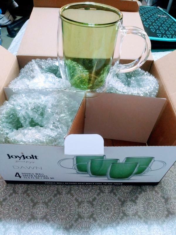 JoyJolt Aroma mug double paroi isolant lot de 2 40 cl