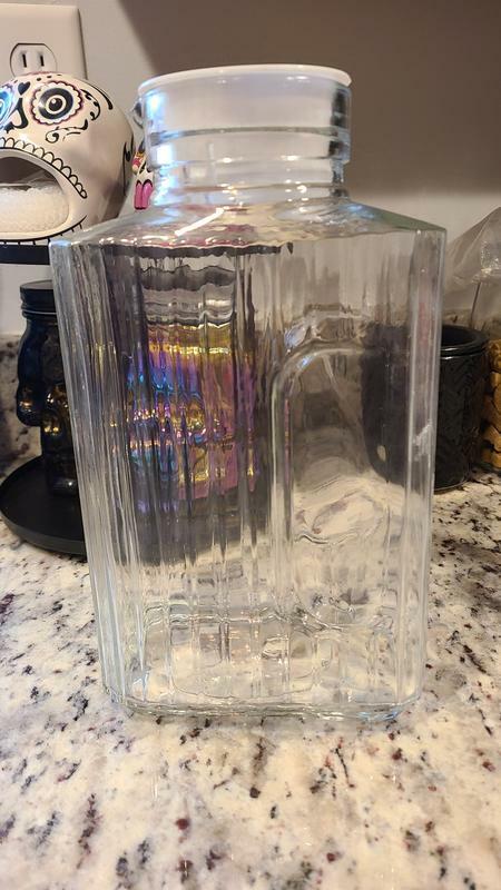 JoyJolt carafe en verre 1,18 L 40 oz avec couvercles