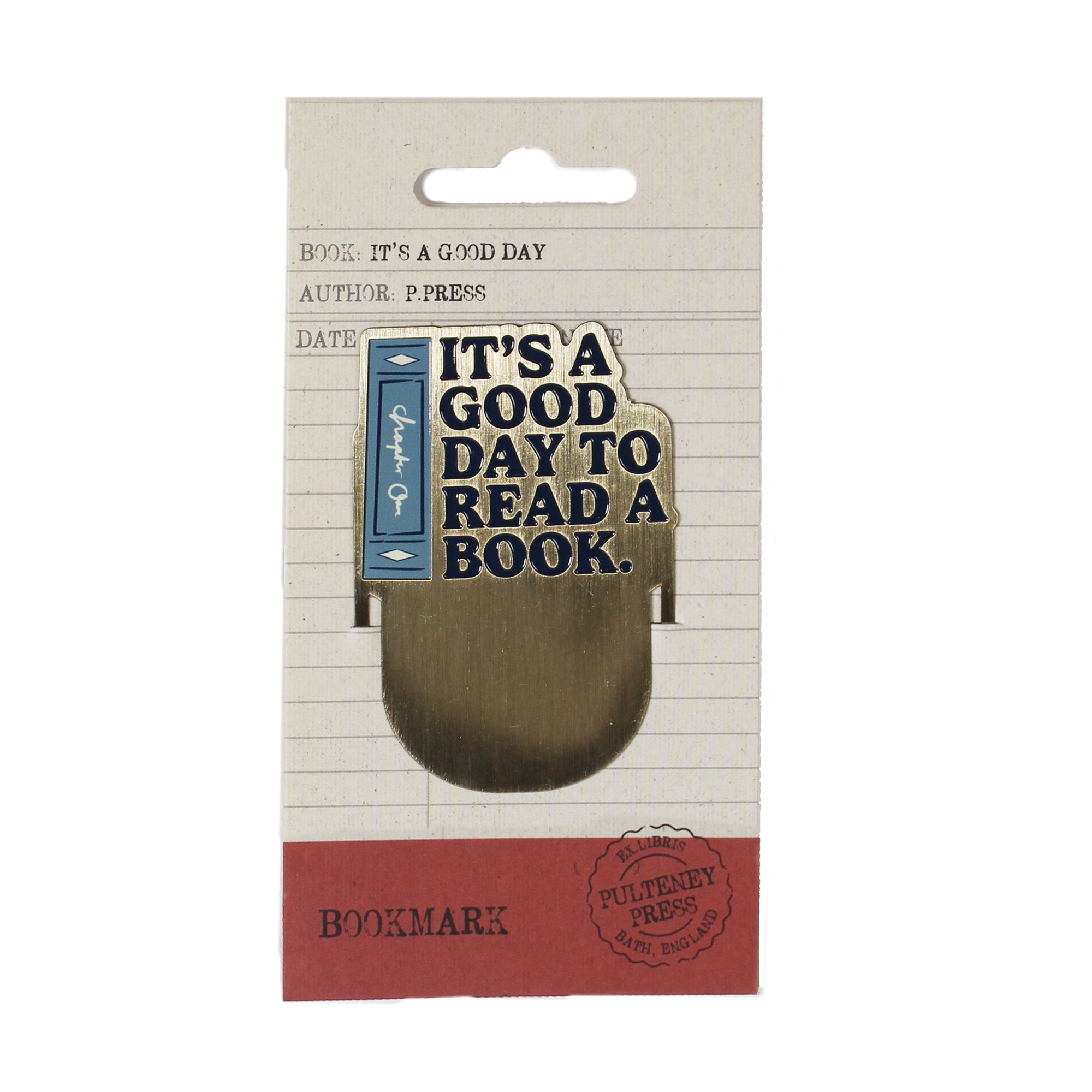 Pulteney Press Good Day marque-page métal bronze