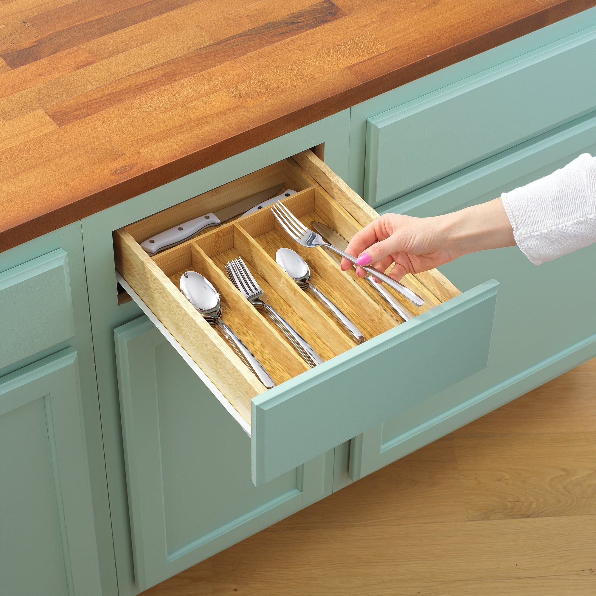 JoyJolt organisateur tiroir bambou 5 cases naturel