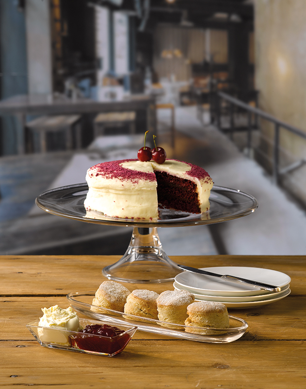 Artis Banquet présentoir gâteau verre 33 cm sur pied
