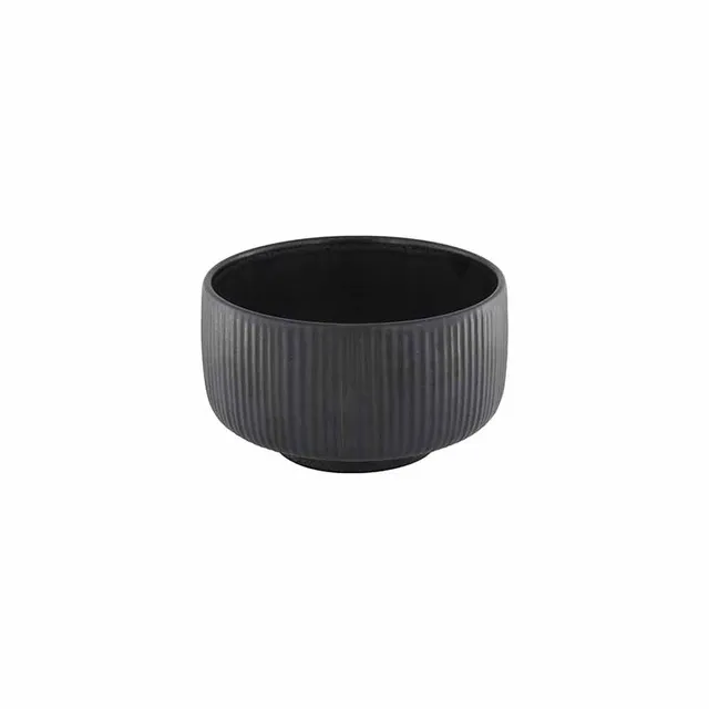 Artis Nara Black Bowl Embossed bol 15 cm noir relief