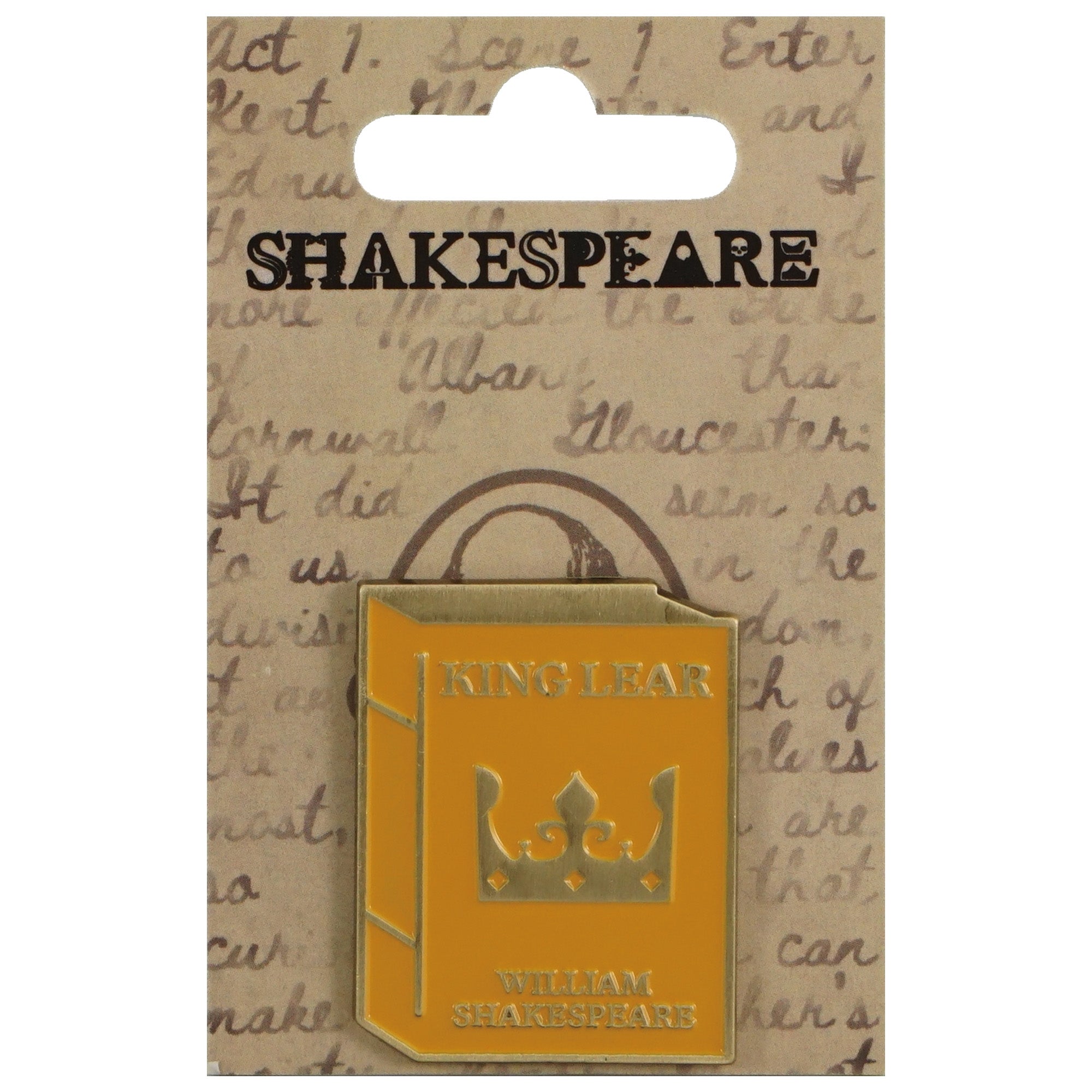 Shakespeare King Lear pin's émail jaune