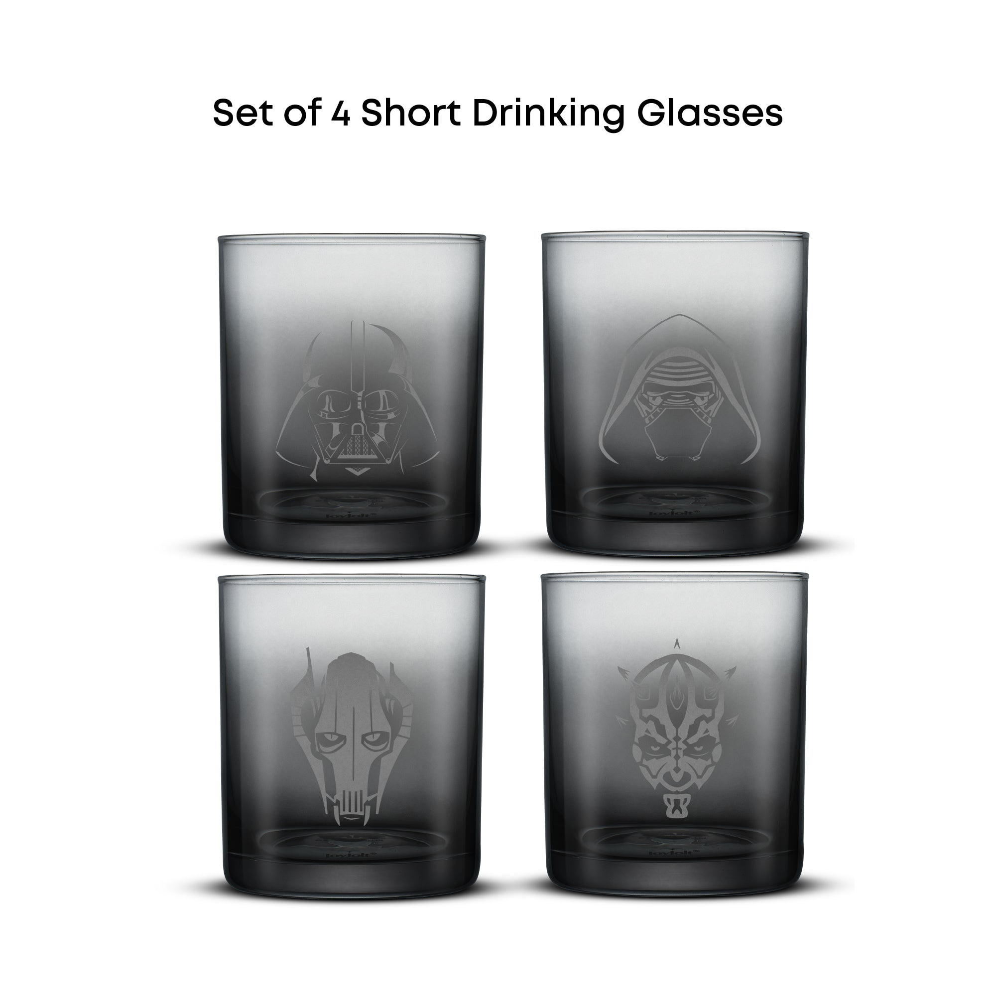 Star Wars Dark Side verre à whisky 41 cl lot de 4 vilains