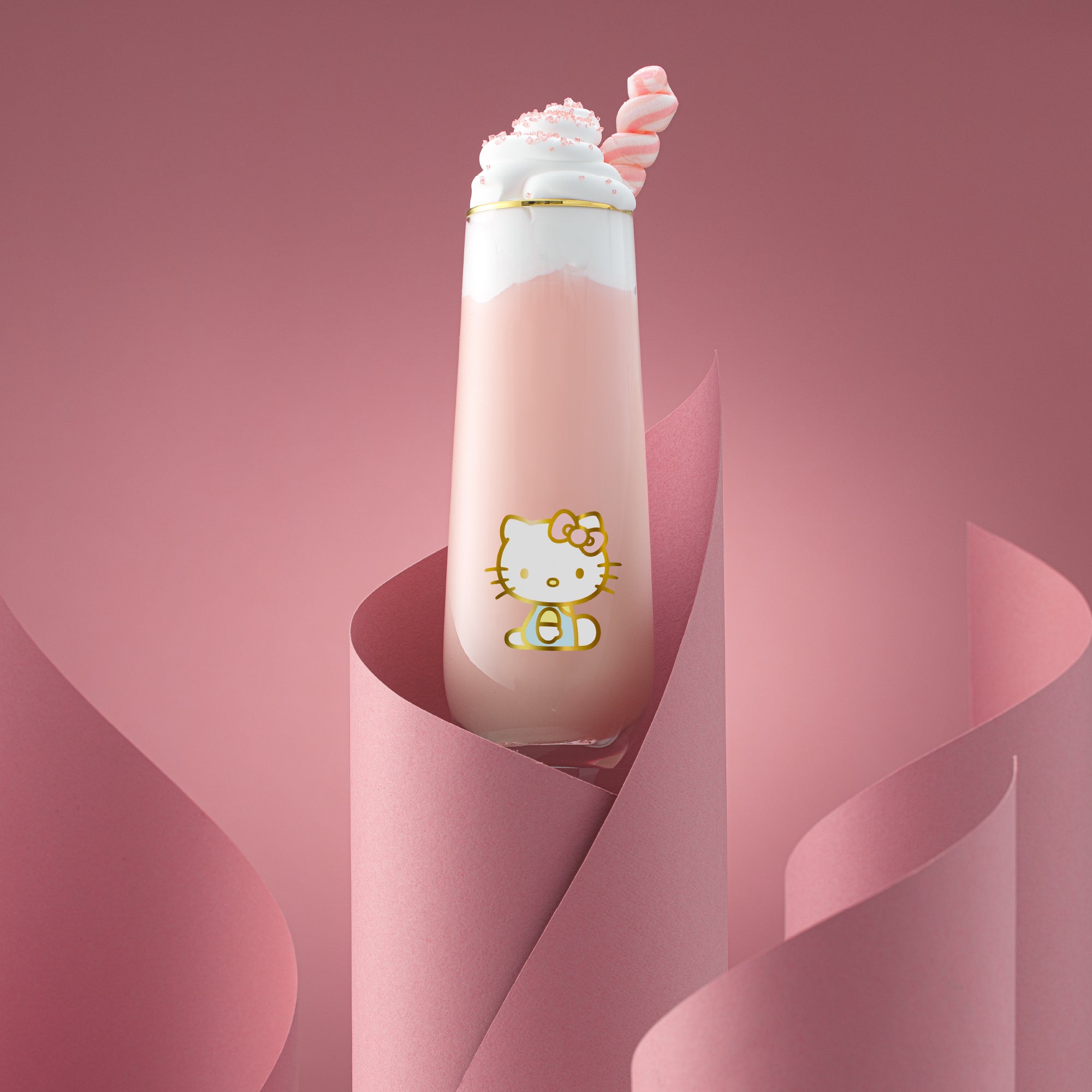 JoyJolt Hello Kitty Stay Gold flûtes sans pied 4x28 cl