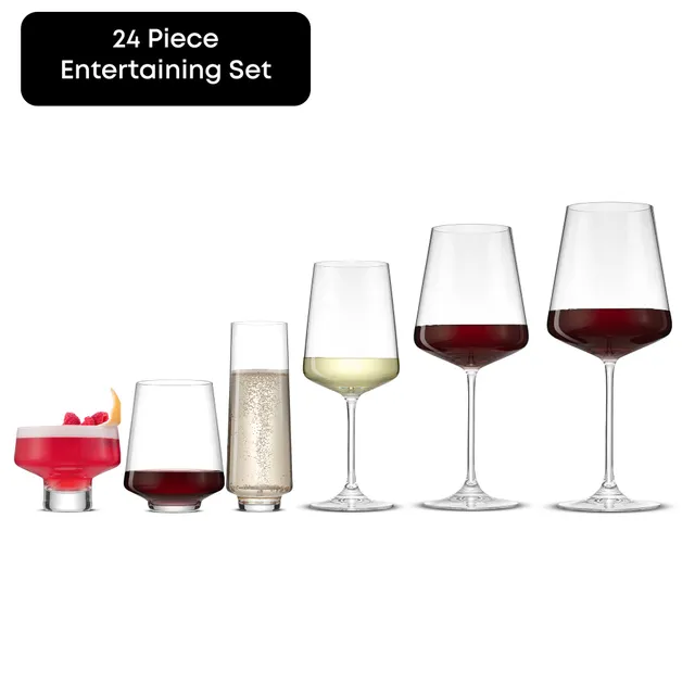 JoyJolt Sidney Ultimate Entertaining coffret verres 24 pièces cristal