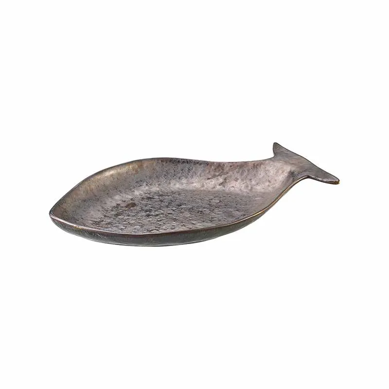 Artis Shells&Fish plat bronze 30x19cm métallisé