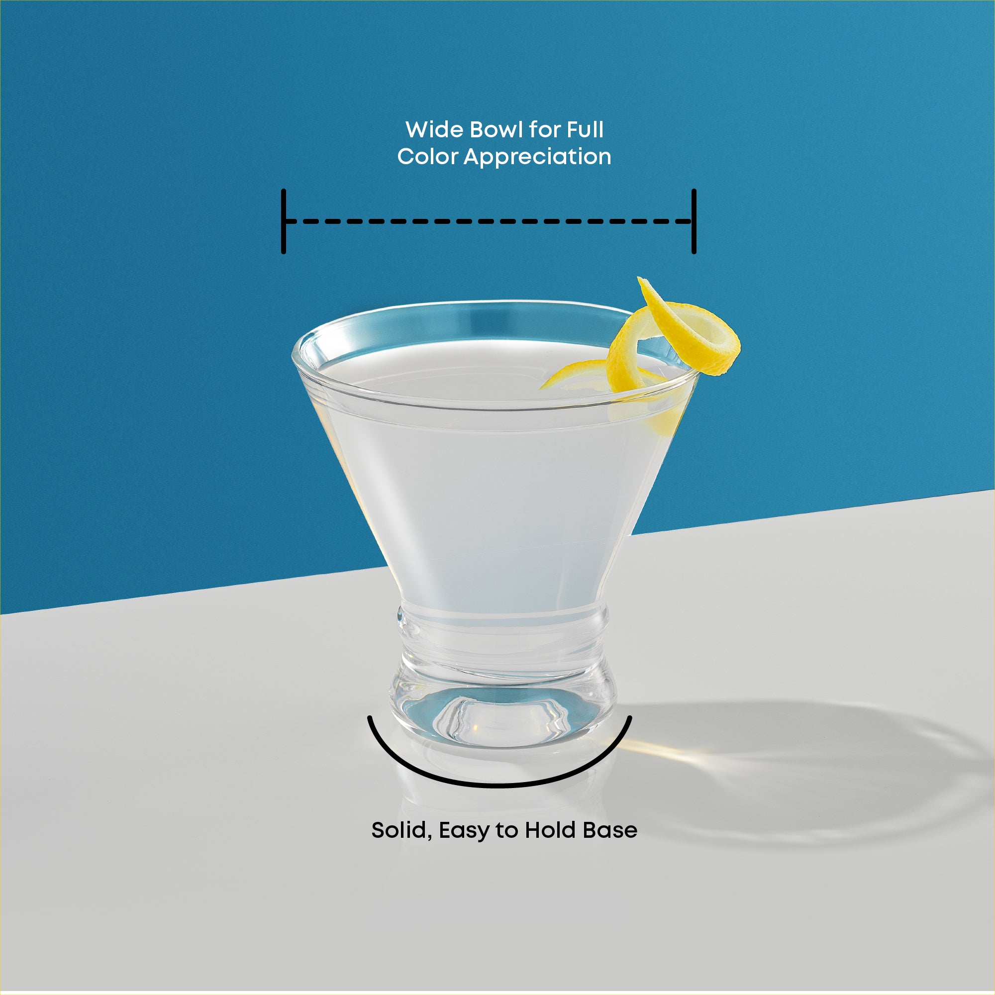 JoyJolt Afina verres à martini lot de 4 25 cl sans pied