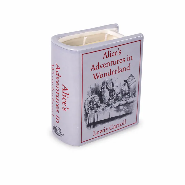 Alice in Wonderland Book Candle bougie cire soja 10 cm