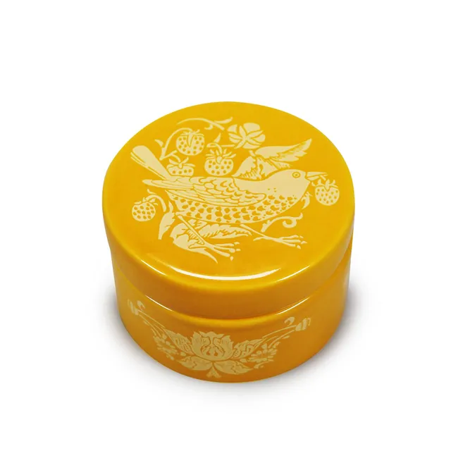 William Morris Quince boîte céramique 6cm jaune