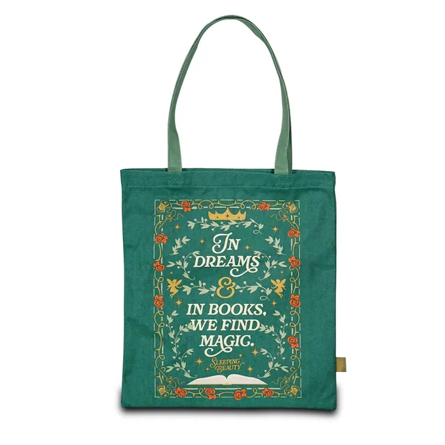 HMB Sleeping Beauty tote bag coton recyclé floral vert