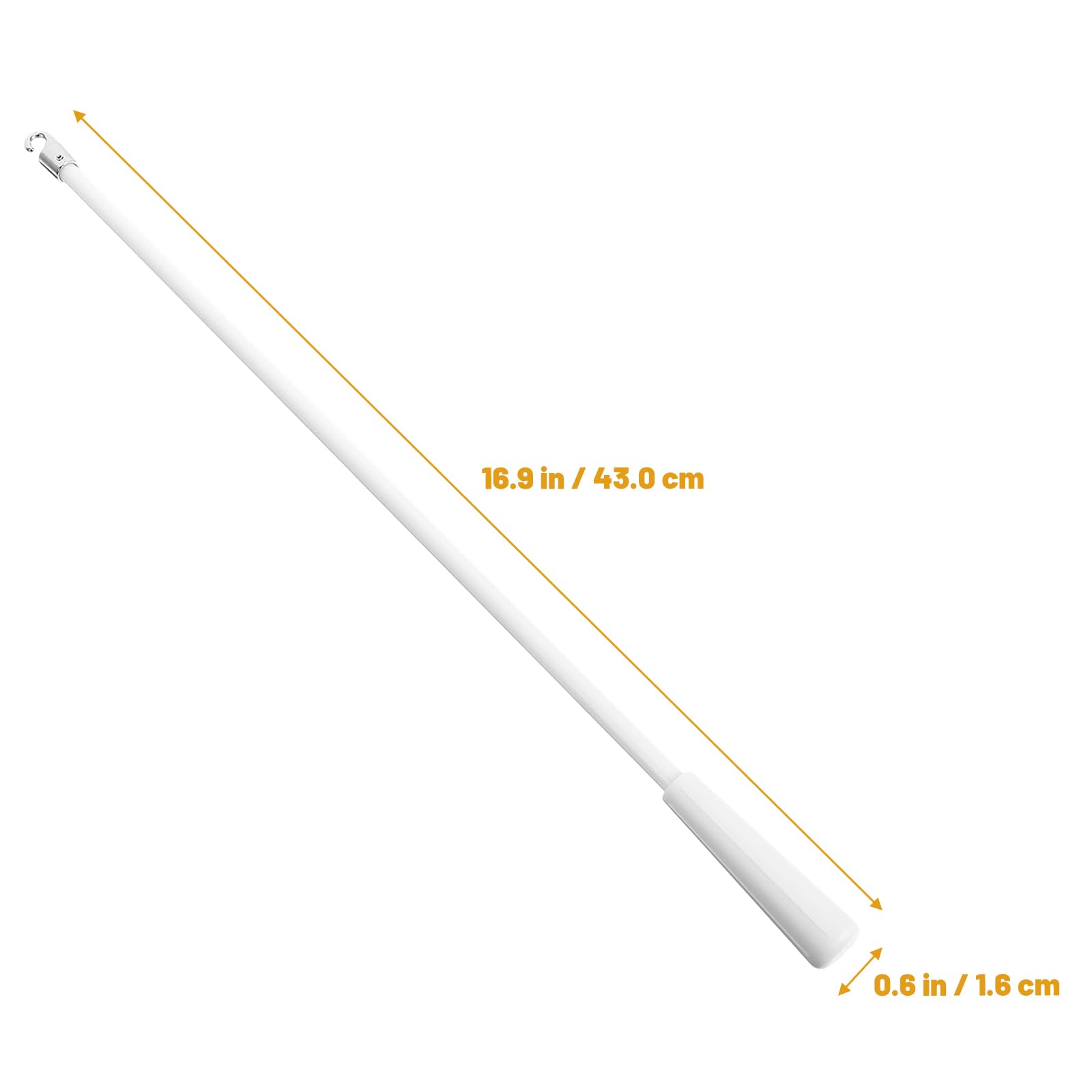 Alipis tige de rideau télescopique blanche 43 cm