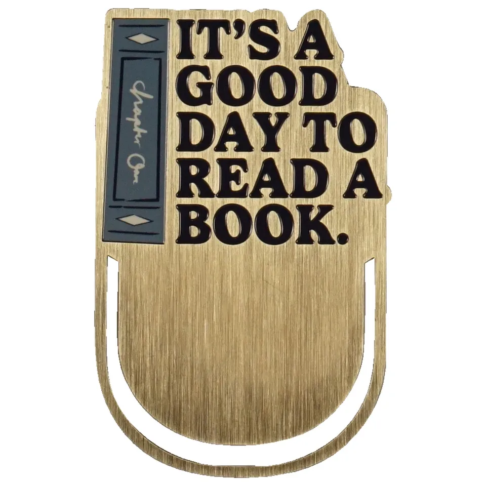 Pulteney Press Good Day marque-page métal bronze