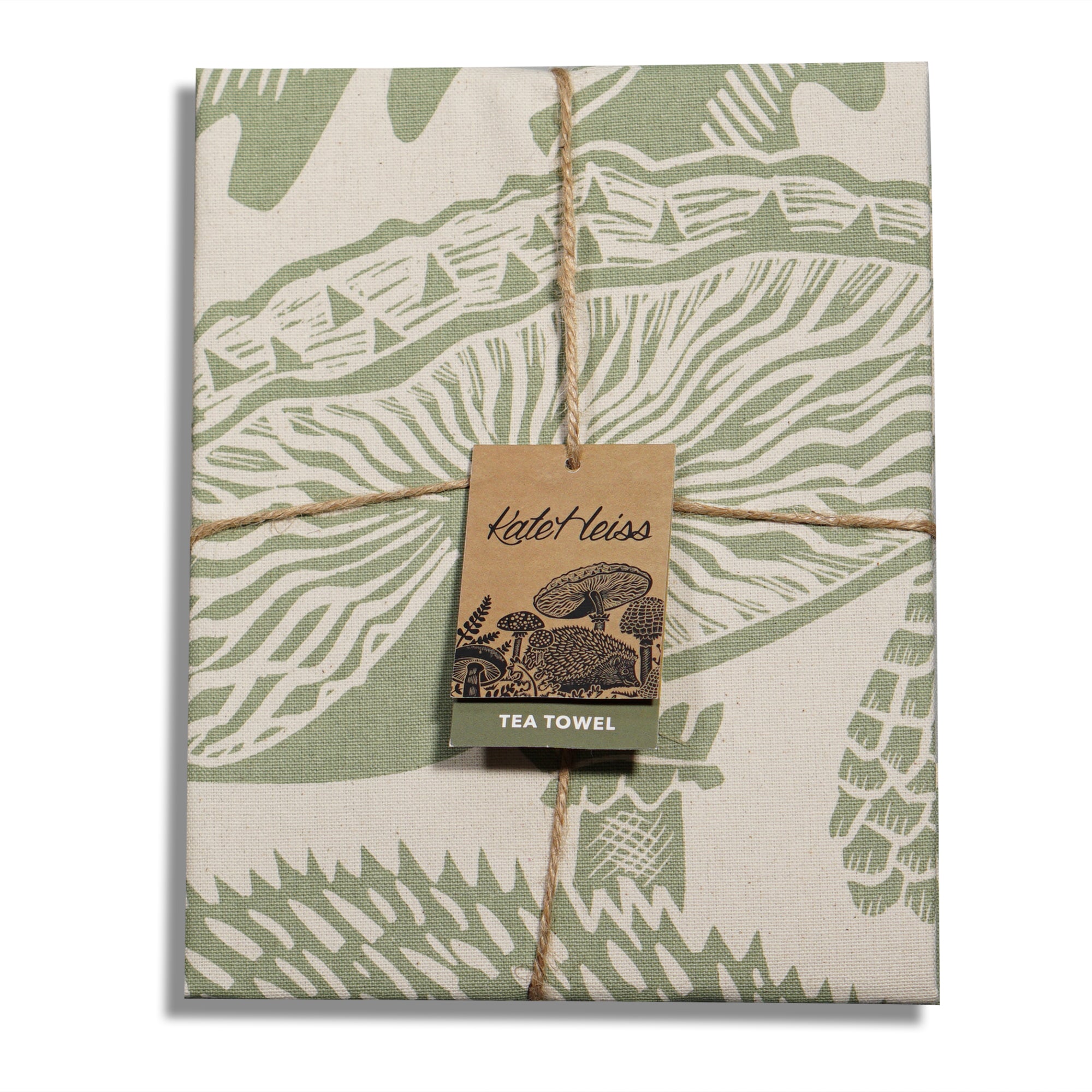 Kate Heiss Woodland torchon coton recyclé vert