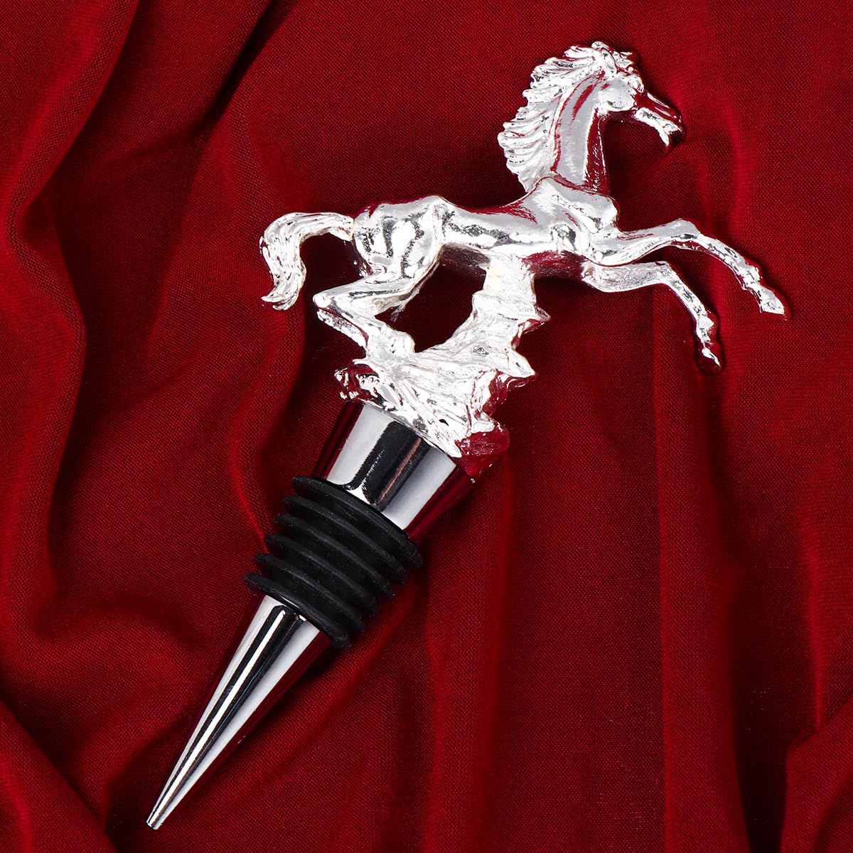 Alipis Cheval Argente bouchon de vin 1 piece reutilisable