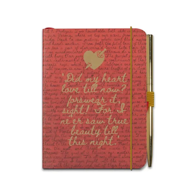 Shakespeare Roméo & Juliette carnet A6 + stylo rouge