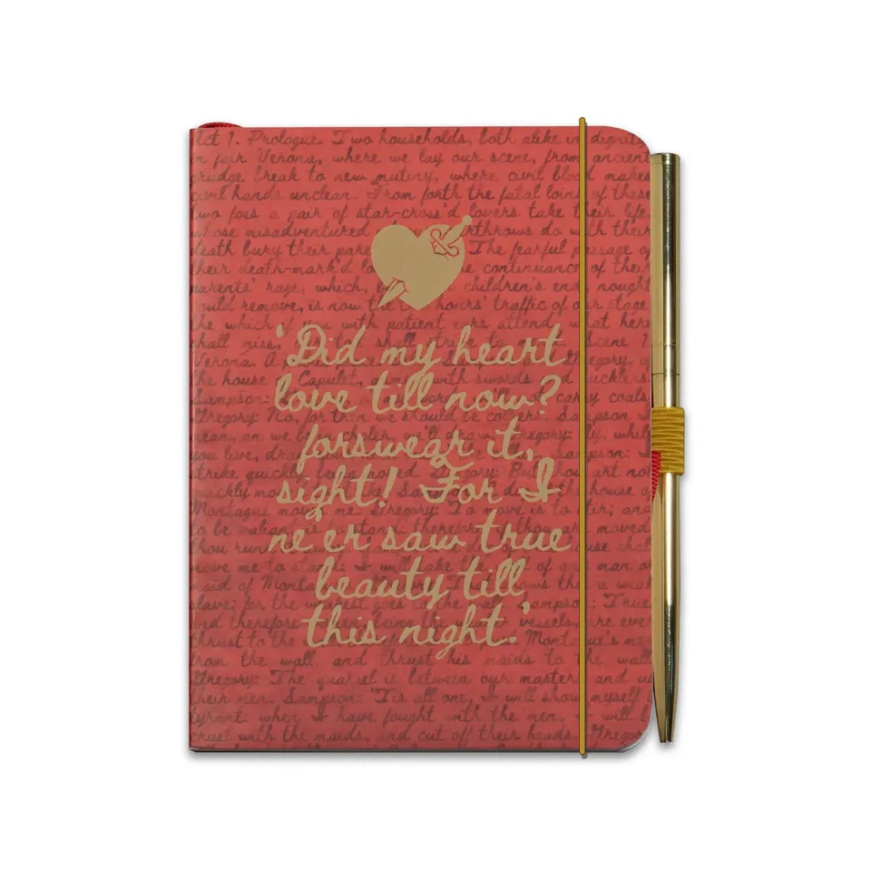 Shakespeare Roméo & Juliette carnet A6 + stylo rouge