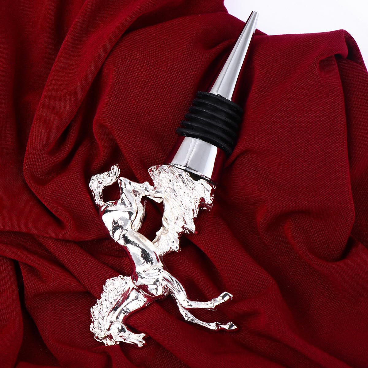 Alipis Cheval Argente bouchon de vin 1 piece reutilisable