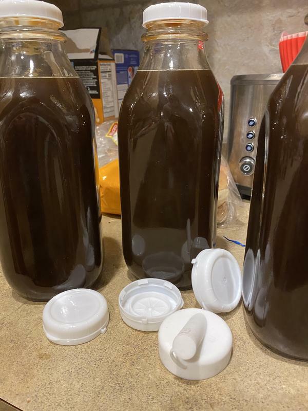 JoyJolt bouteille lait verre 96 cl lot 3 avec bec verseur