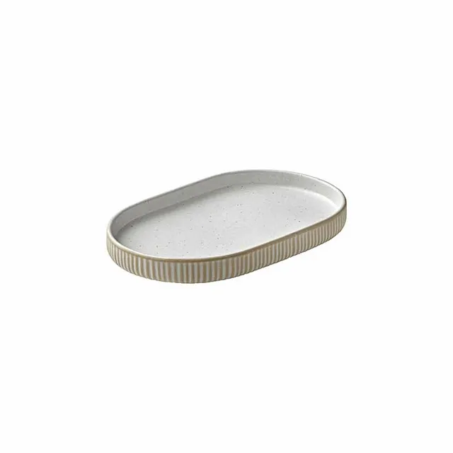 Artis Nara assiette ovale blanche 18 cm