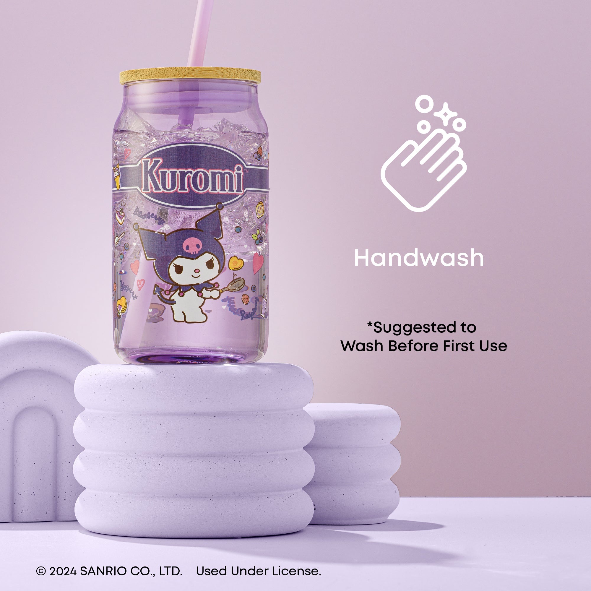 JoyJolt Hello Kitty Kuromi gobelet verre canette 47 cl
